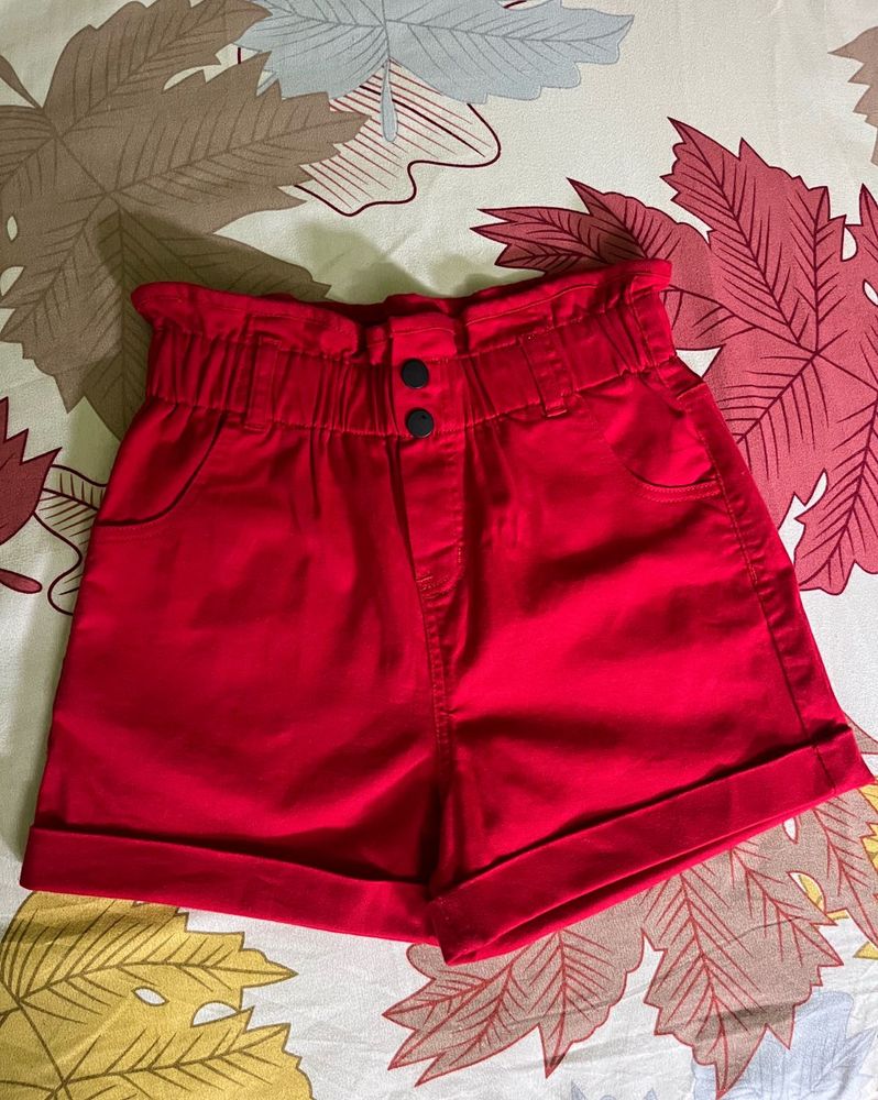 ❤️🔥 RED HIGH-WAIST SHORTS 🔥❤️
