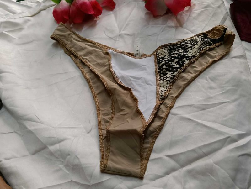 Patterned Beige Brief