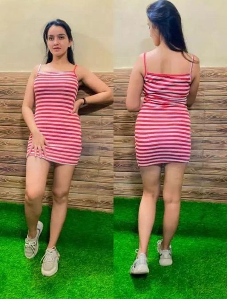 Striped Sleeveless Mini Dress