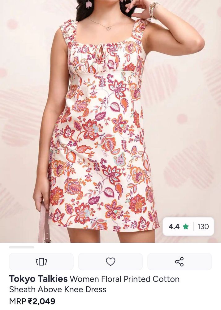 Tokyo Talkies Chic Floral Print Mini Dress
