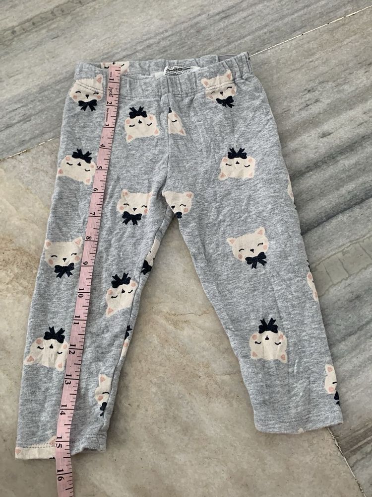 Cute Cat Print Leggings for Girls