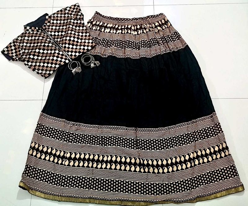 Ethnic Skirt and Blouse Set