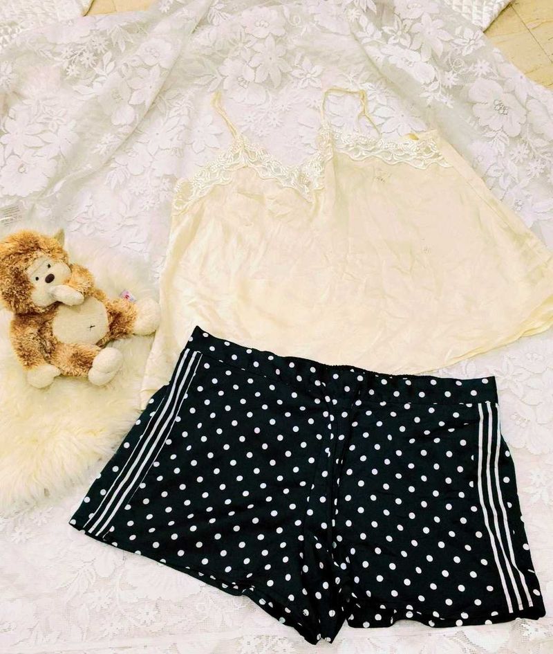 Cute Polka Dot Pajama Set