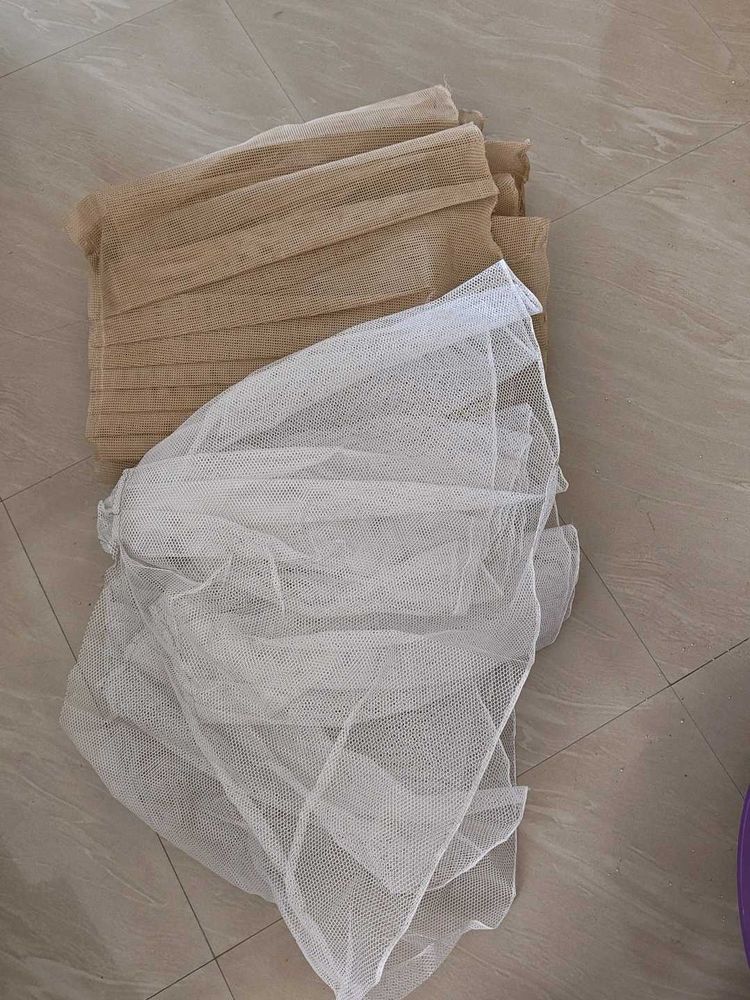 cancan fabric - Beige &amp; White