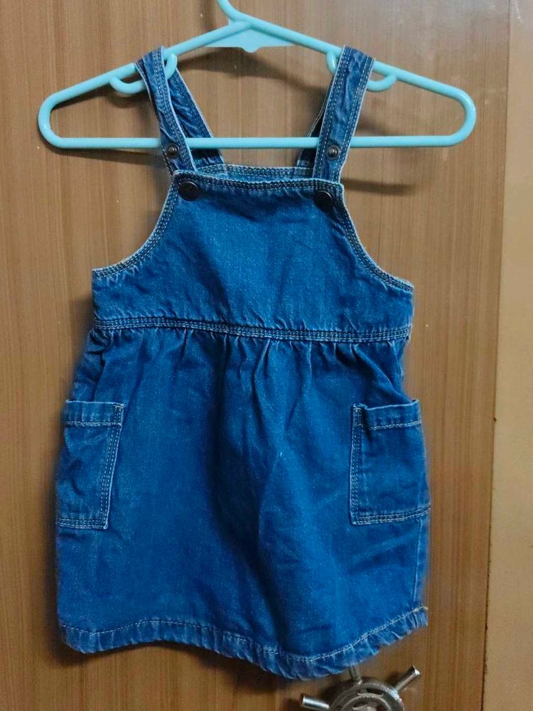 Denim Overalls Dress