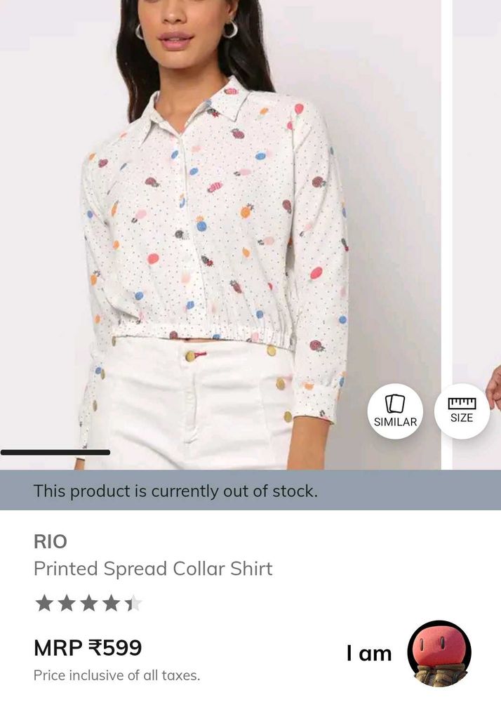 RIO Printed Spread Collar Shirt