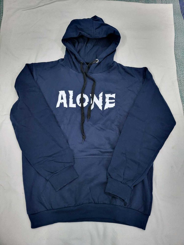 Navy Blue "Alone" Hoodie