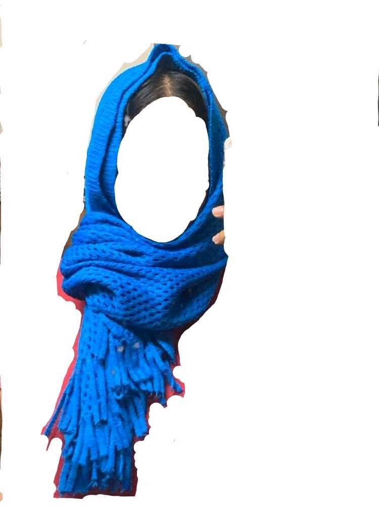 Blue Crochet Scarf