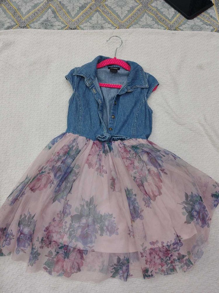 Denim &amp; Floral Dress