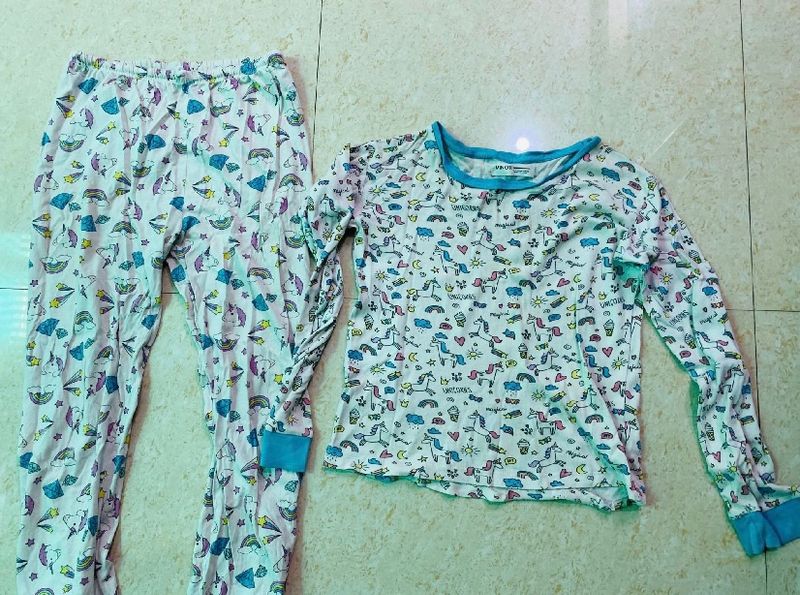 USA Branded Unicorn Women Night Suit
