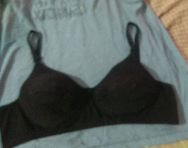Women's Padded Black Bra