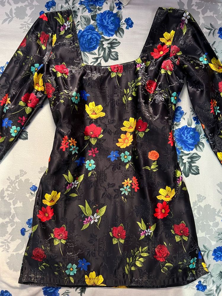 Floral Print Mini Dress