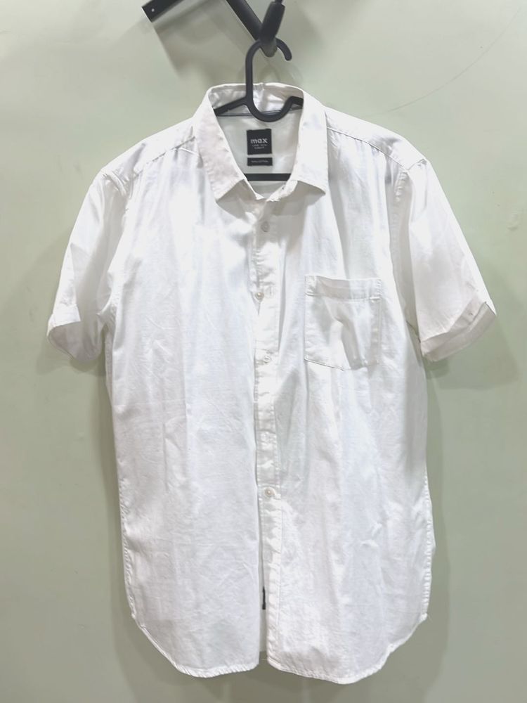Men's White Short Sleeve Shirt