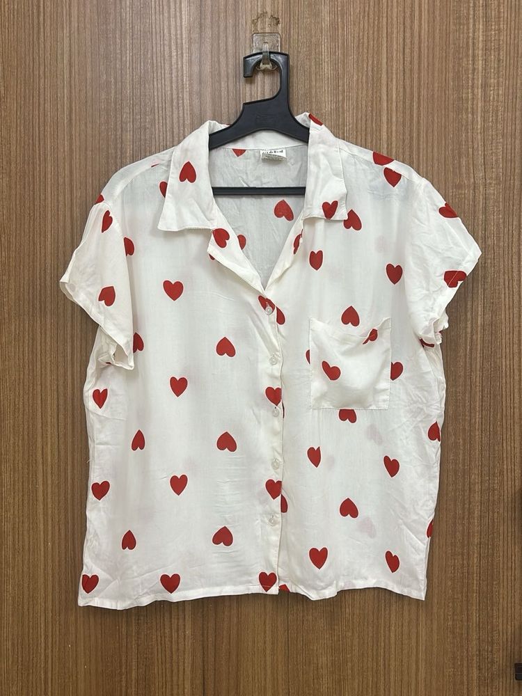 Red Heart Chic White Shirt
