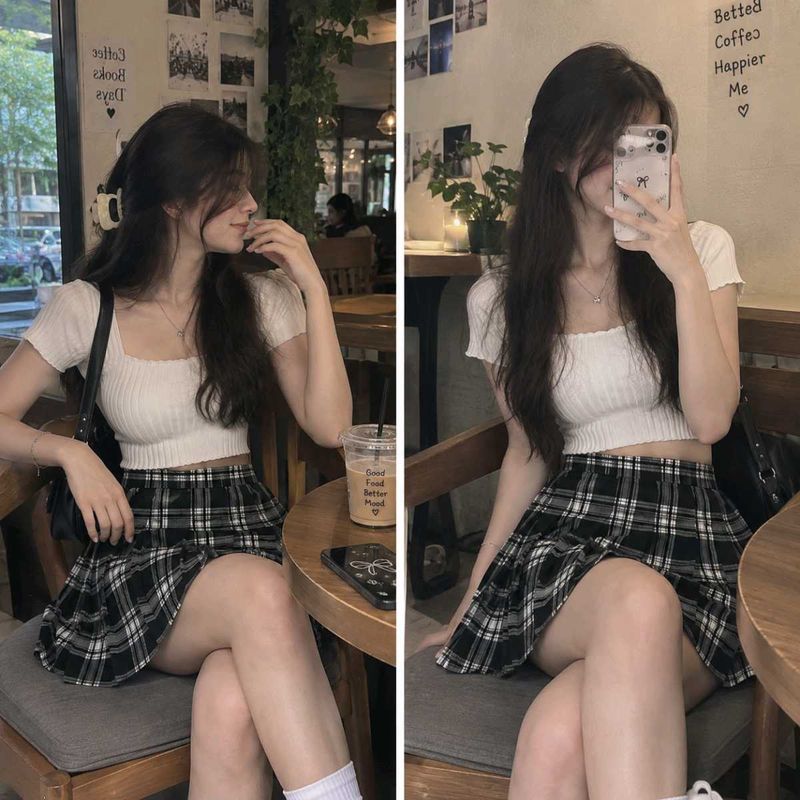 Cute Plaid Mini Skirt
