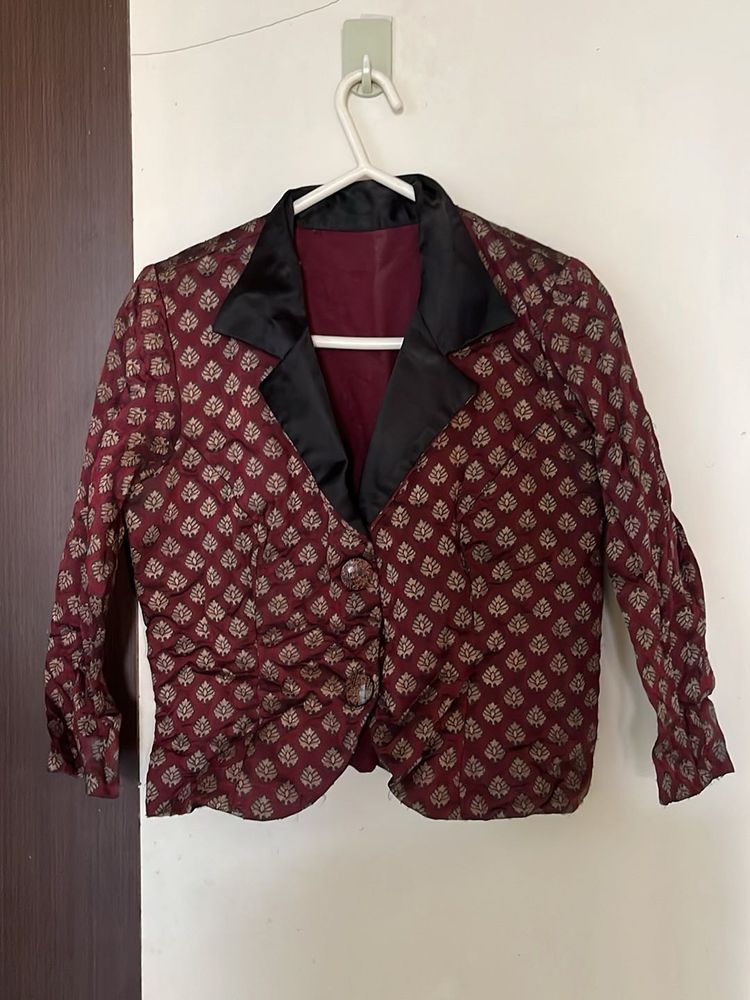 Pure Banarasi brocade Ethnic Jacket