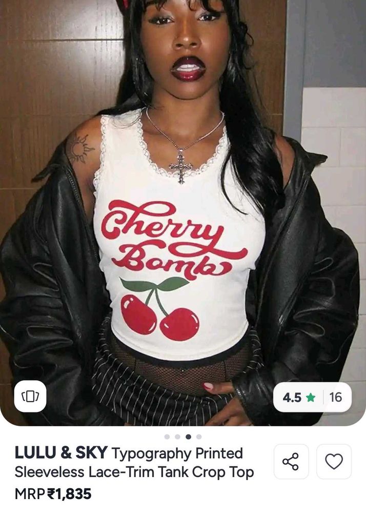 "Cherry Bomb" Crop Top