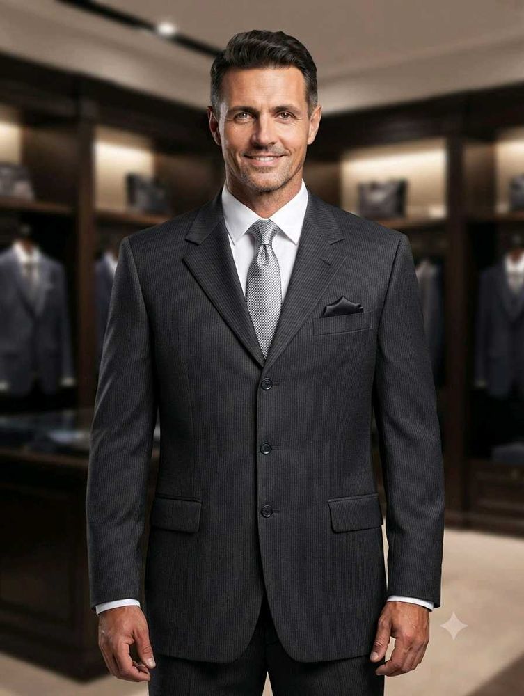 Men's Classic Pinstripe Suit