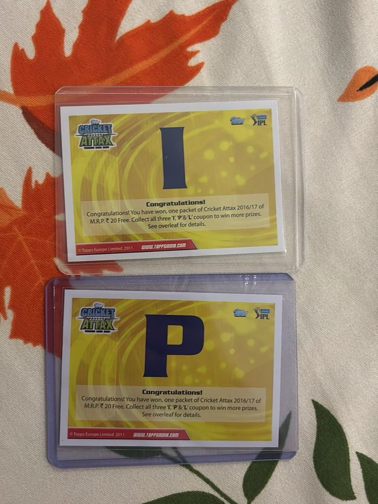 BOX EXCLUSIVE Cricket Attax 2016/17 Cards - I &amp; P