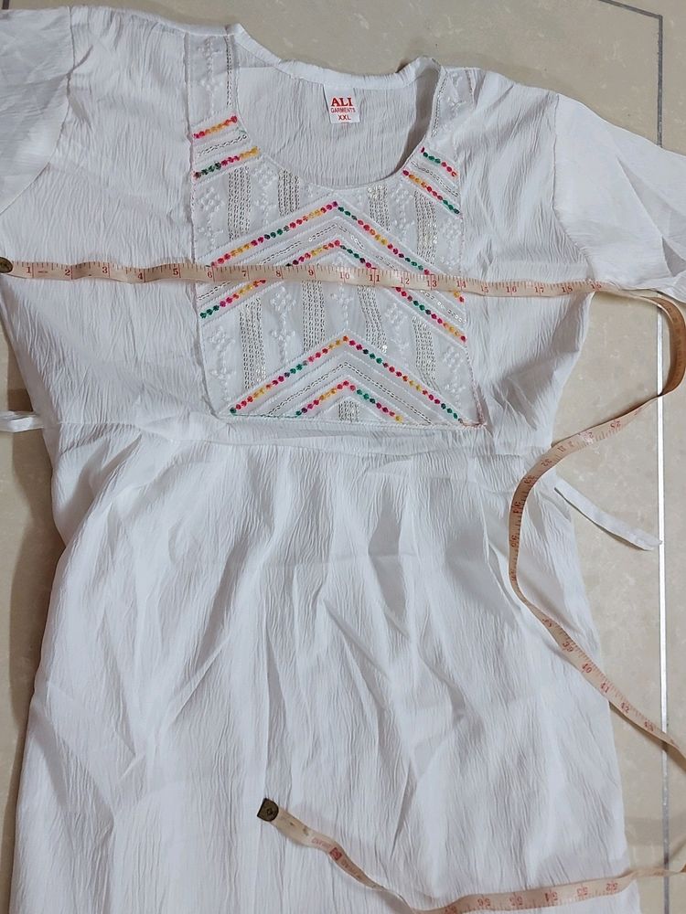 Kurti Frock Style Pure White