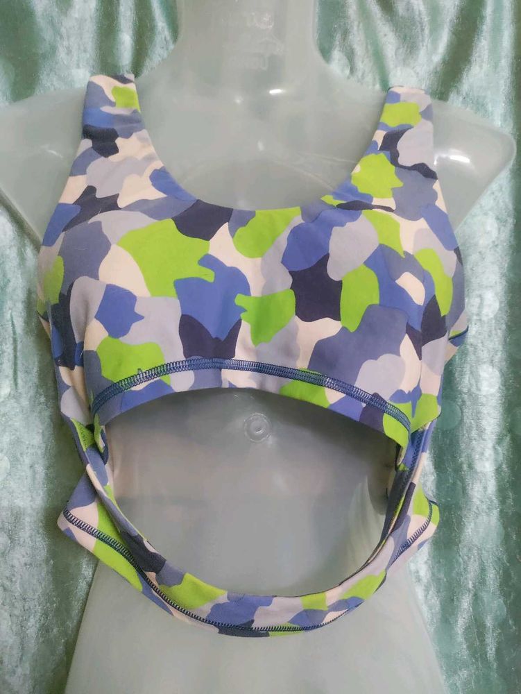 Camo Cutout Sports Bra