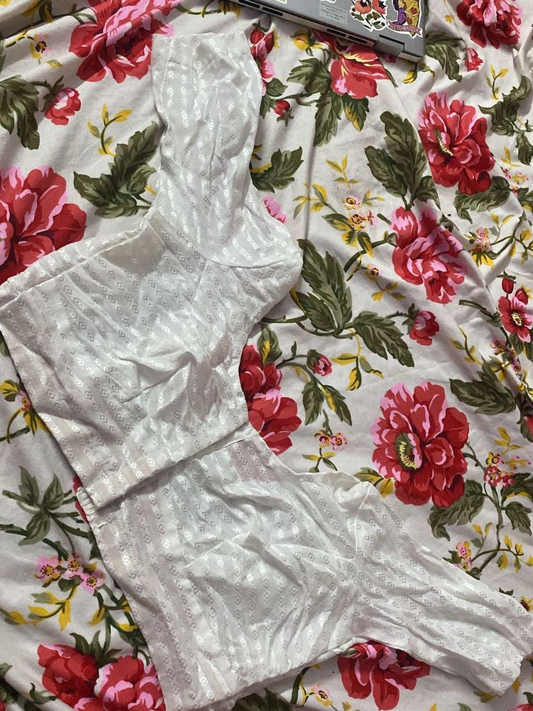 Stiched White Blouse