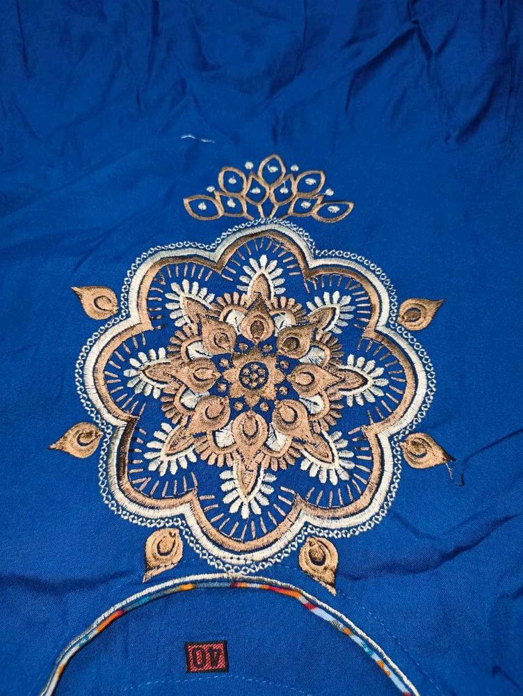 Embroidered Blue Kurta