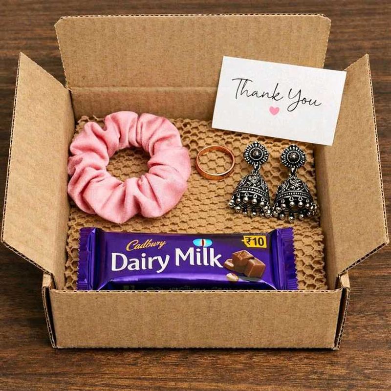 Gift Box with Earrings &amp; Scrunchie
