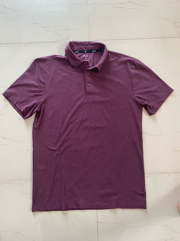 FLX Men's Purple Polo T-Shirt