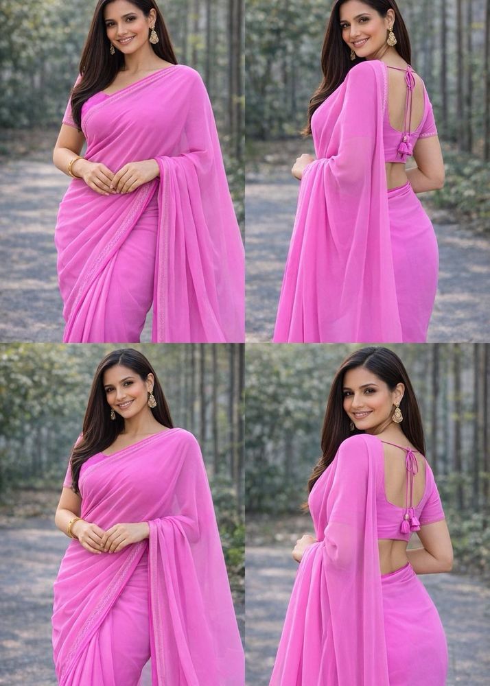 Elegant Pink Saree