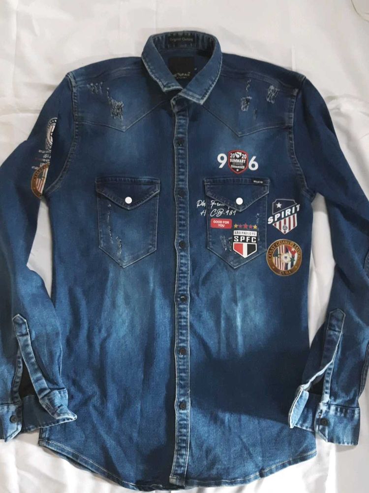 Men's Blue Denim Shirt