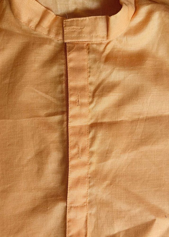 saffron Cotton Kurta