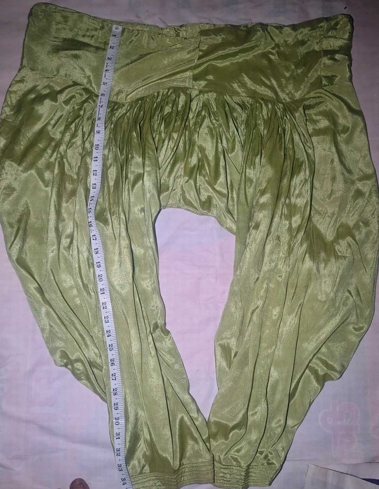 Olive Green Silk Salwar Pants