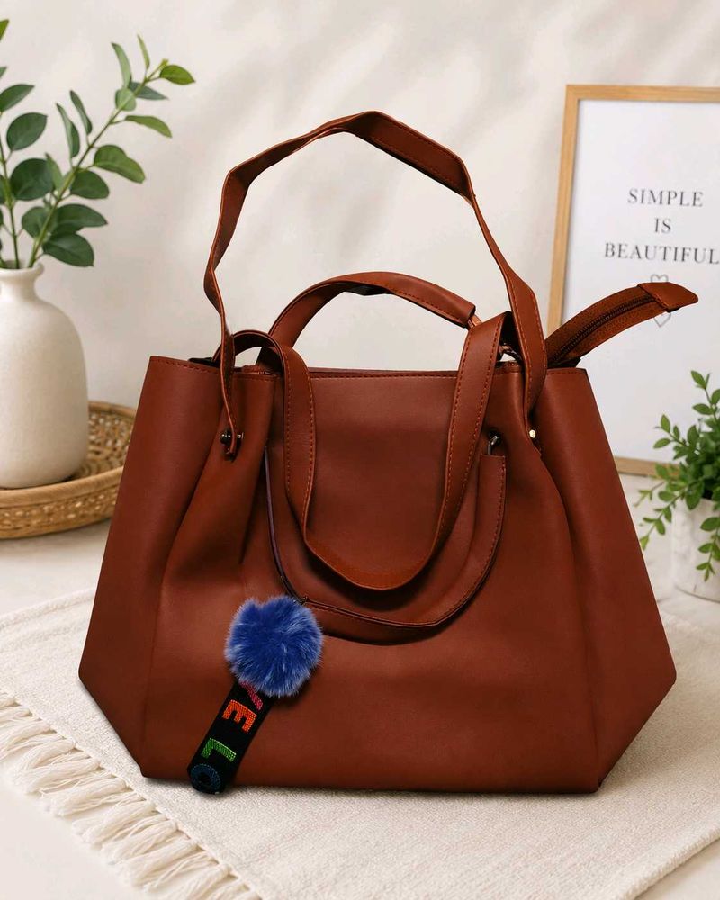 Stylish Brown Shoulder Handbag