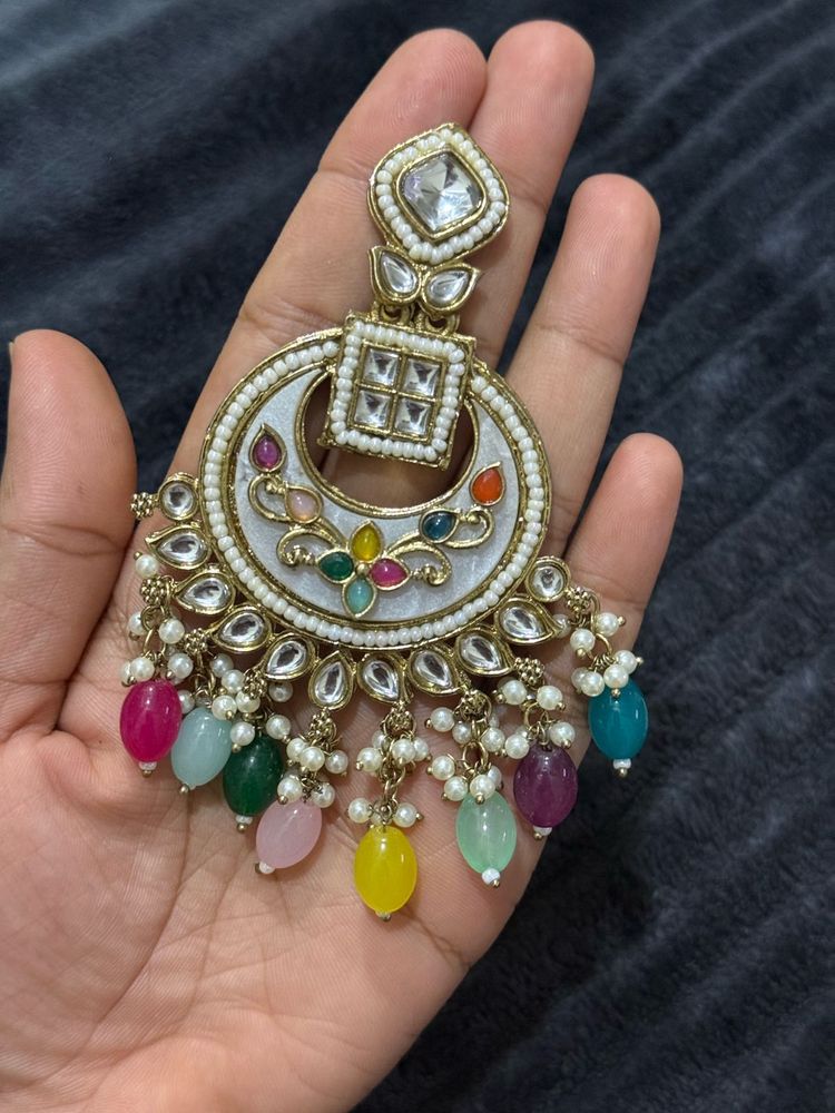 Colorful Beaded Statement Earrings