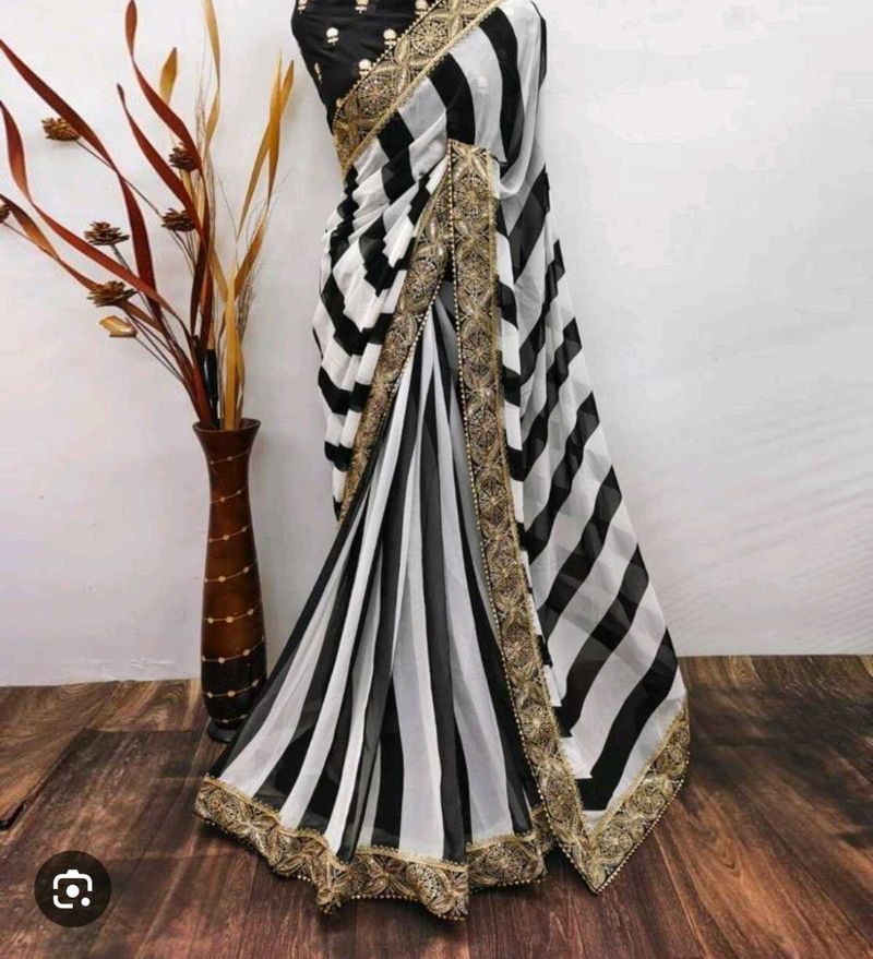 Ready to wear saree with blouse 🖤🤍