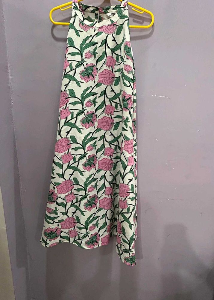 ✅ Floral Halter Dress