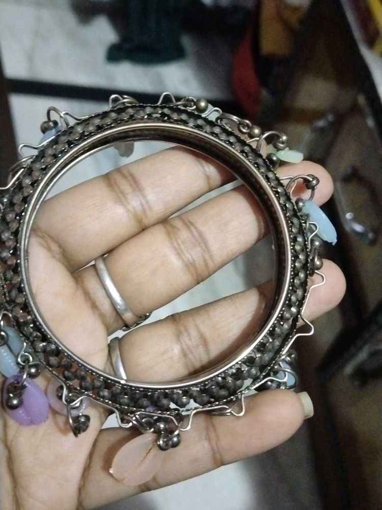Boho Beaded Bangle Bracelet