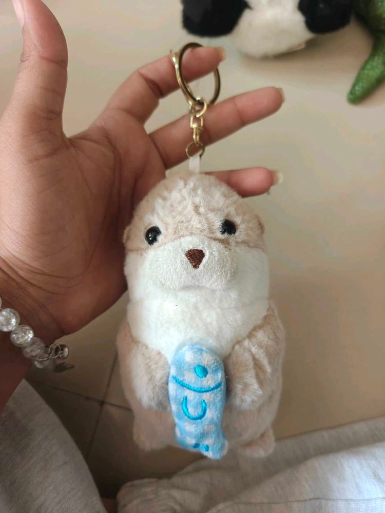 Cute Otter Plush Keychain