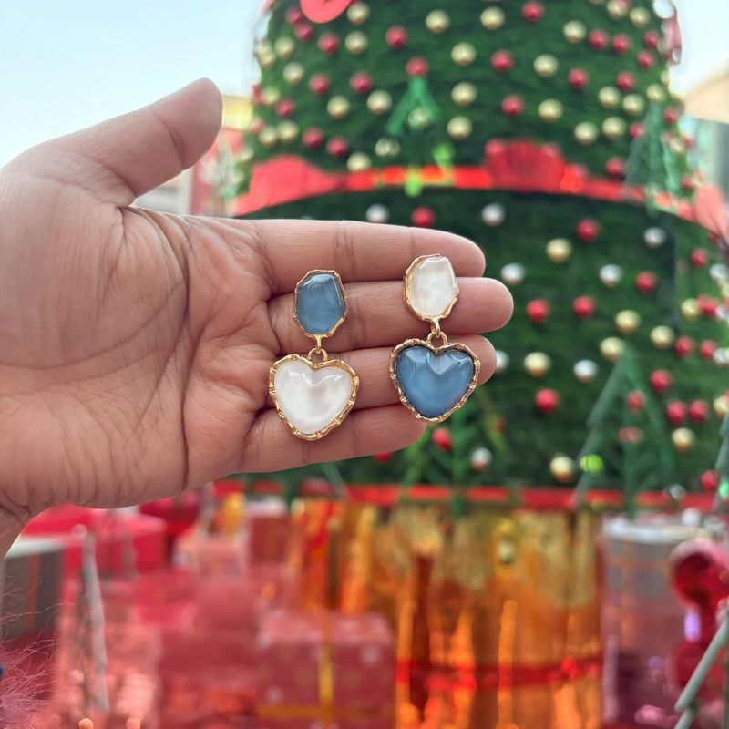 Heart Stone Earrings