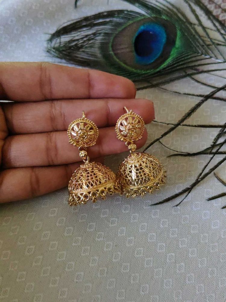Gold plated Jhumka✨
