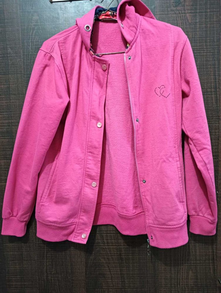 Pink Casual Jacket
