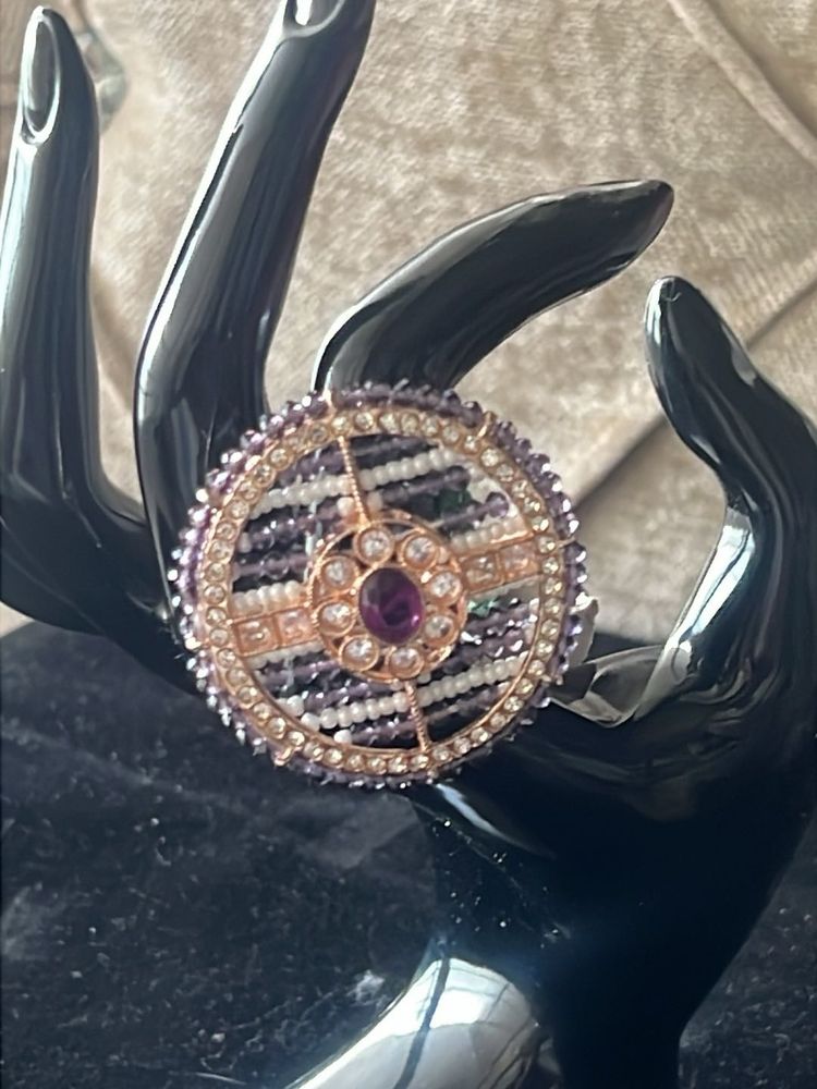 Stunning Beaded Statement Ring
