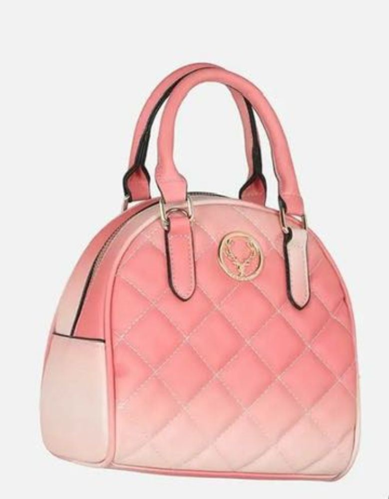 Chic Quilted Pink Handbag