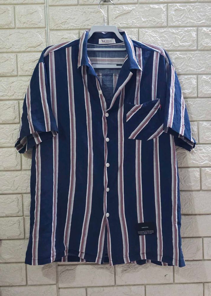 W&amp;P HOUSE Casual Vertical Striped Shirt