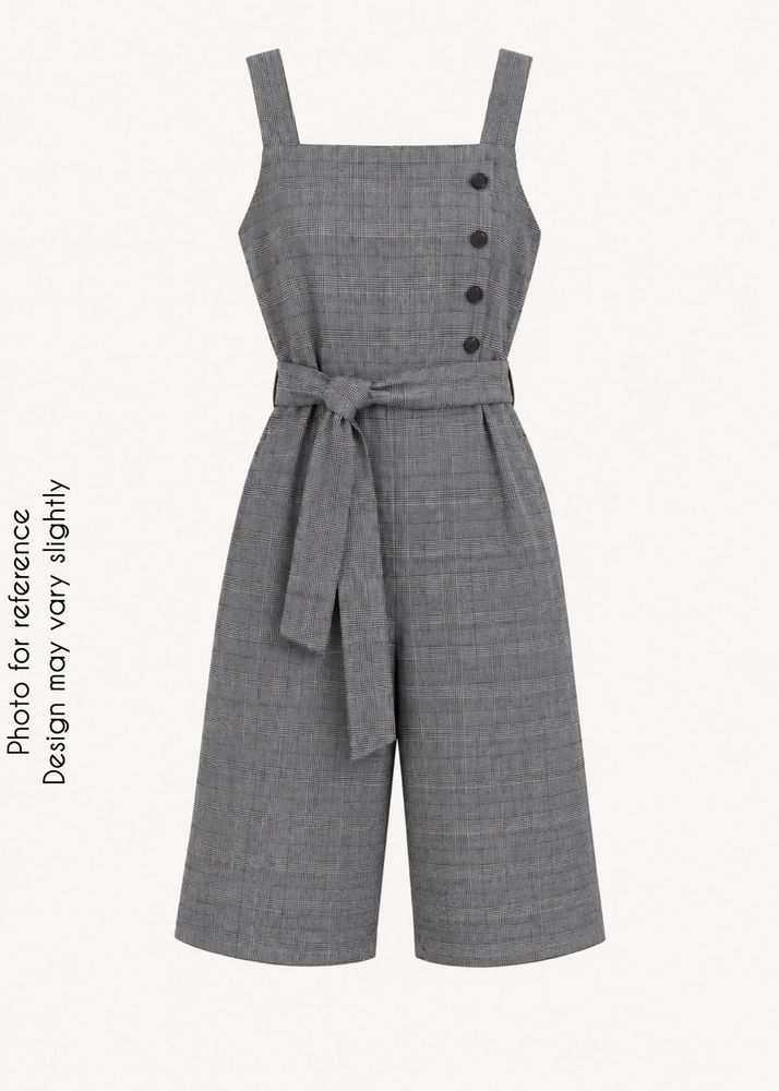 Grey Jumpsuit with Belt
