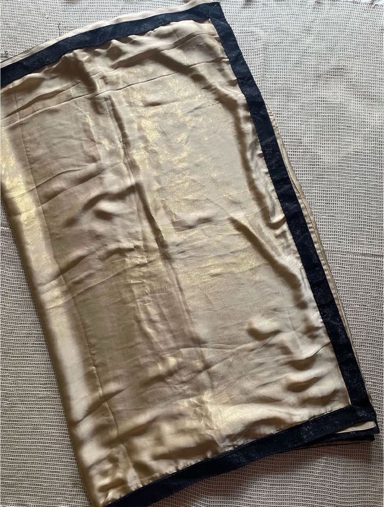 Elegant Gold And Black Saree