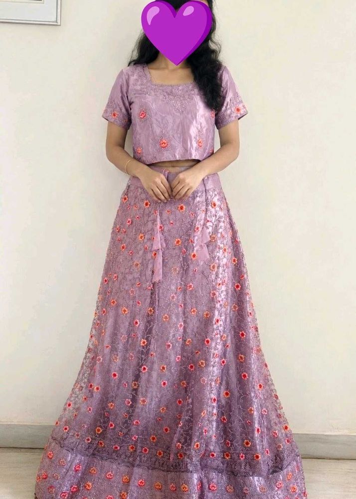 🪻 Beautiful Floral Embroidered Lehenga Choli
