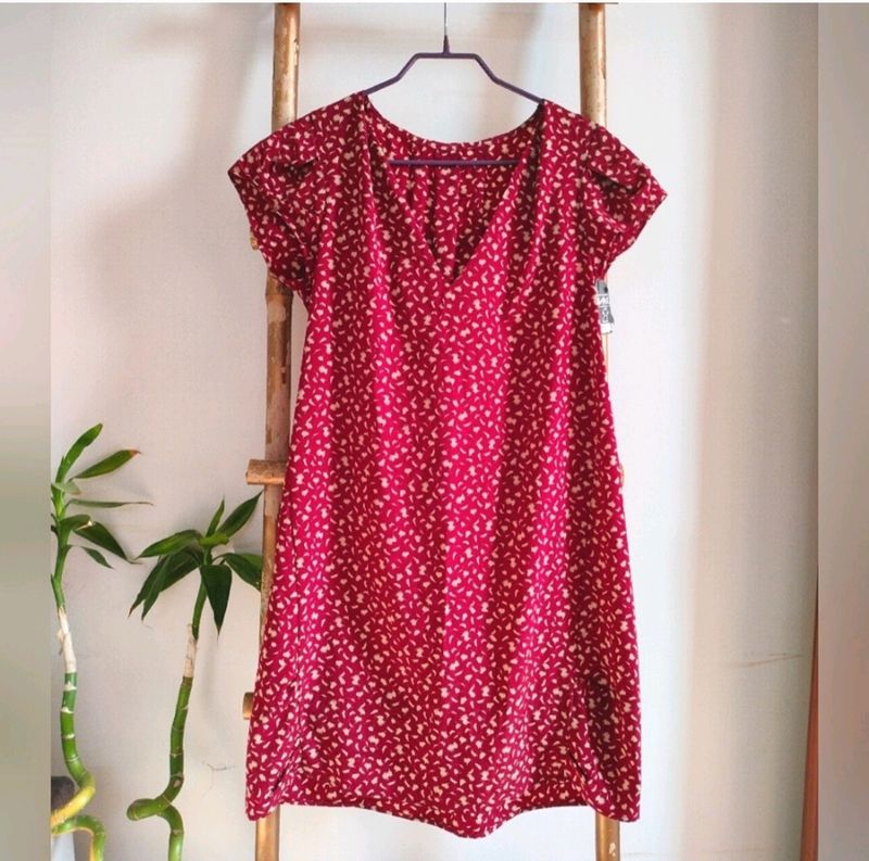 Red Floral Tunic