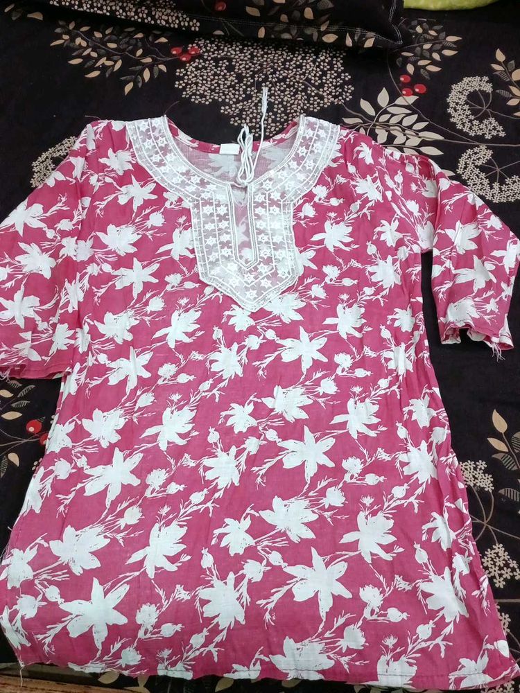 Floral Print Tunic Top
